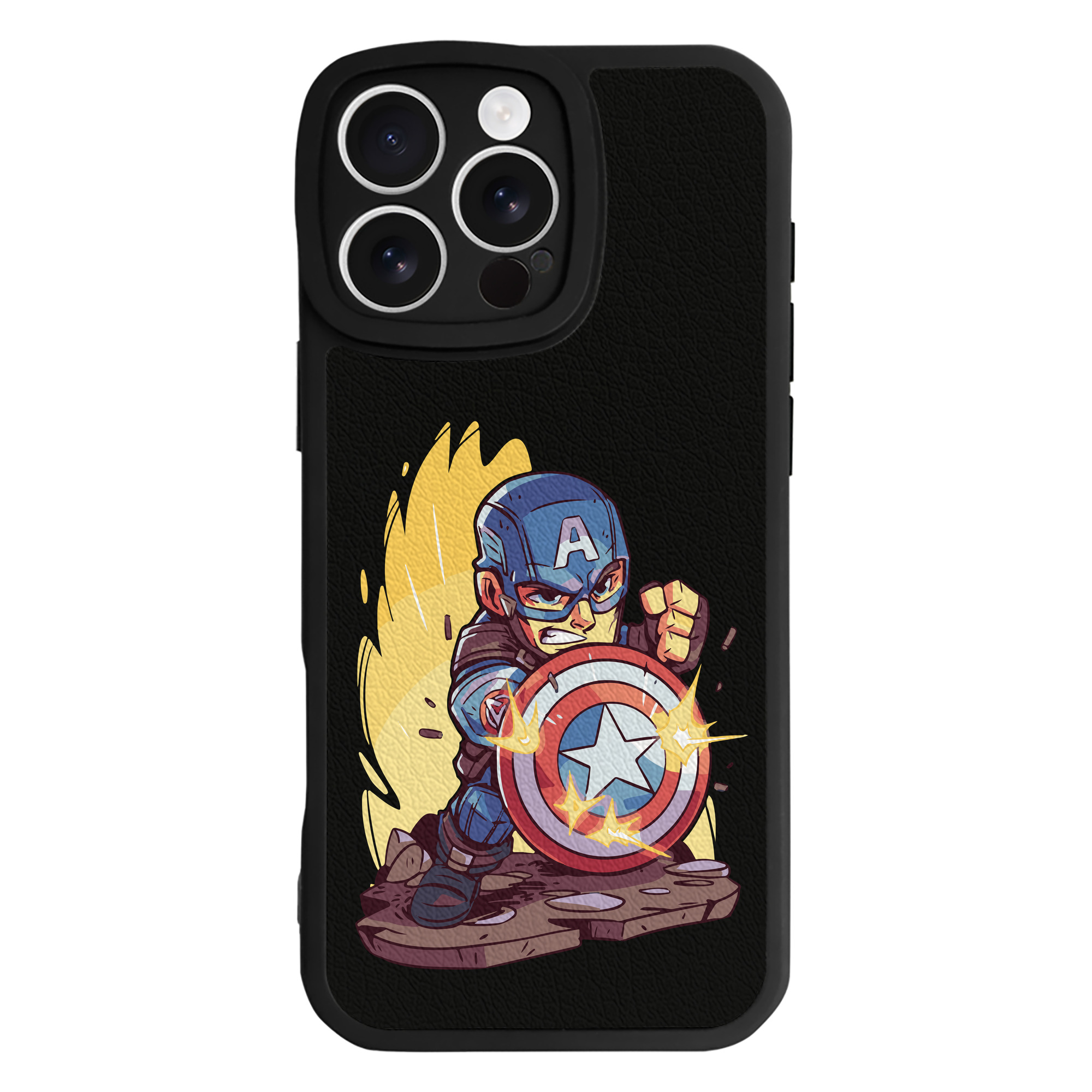 （画像用） アベンジャーズ The Avengers 【iPhone 16シリーズ対応】シリコンスマホケース（レザー調） 材質：シリコン